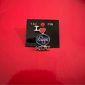 I Love Kroger Meat (Heart) Grocery Store Metal Employee Tac Pin Good Vintage